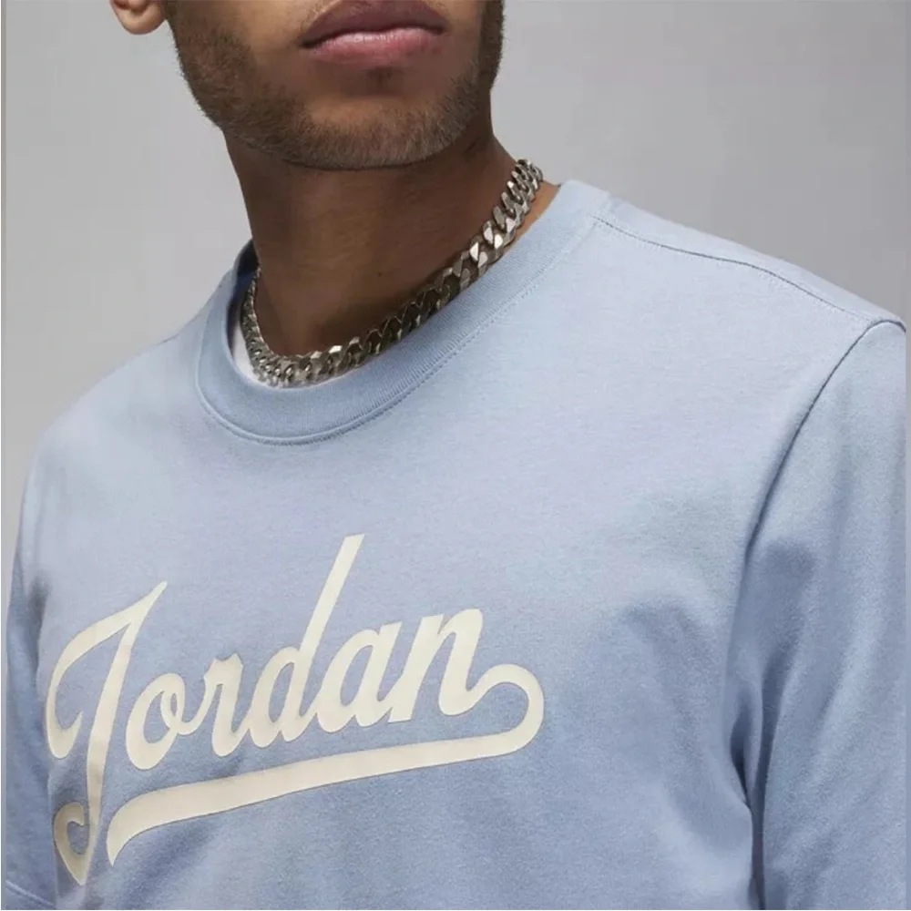 Jordan Flight MVP Men's T-Shirt Blue Grey/Sail/Sail Size Small